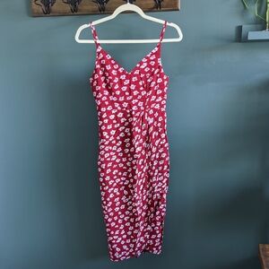 Red midi dress XS